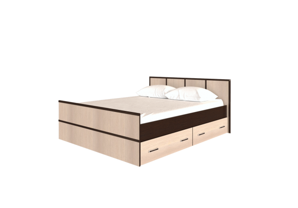 Кровать на 140, с настилом ДСП, без матраса Сакура